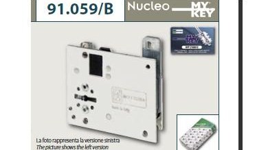 Nucleo Mottura 91059 con 3 chiavi PROTETTE gambo mm. 60